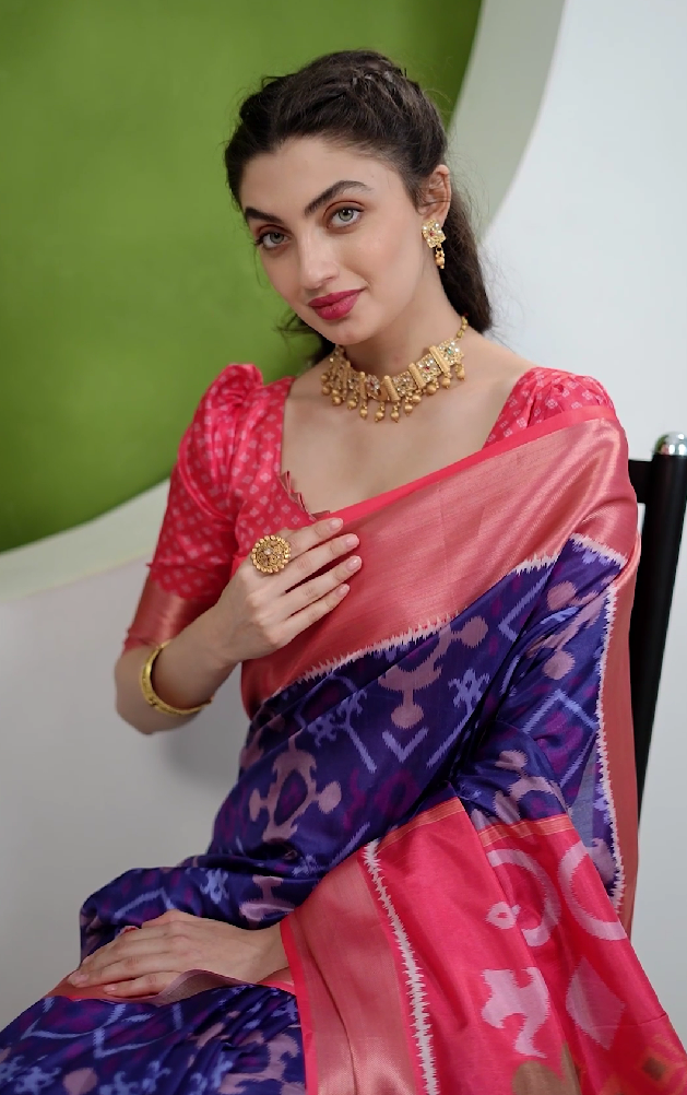 Dolla Silk Designer Saree | Pochampalli Print