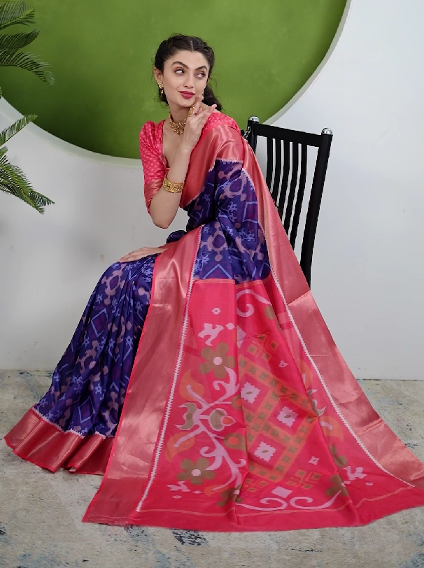 Dolla Silk Designer Saree | Pochampalli Print