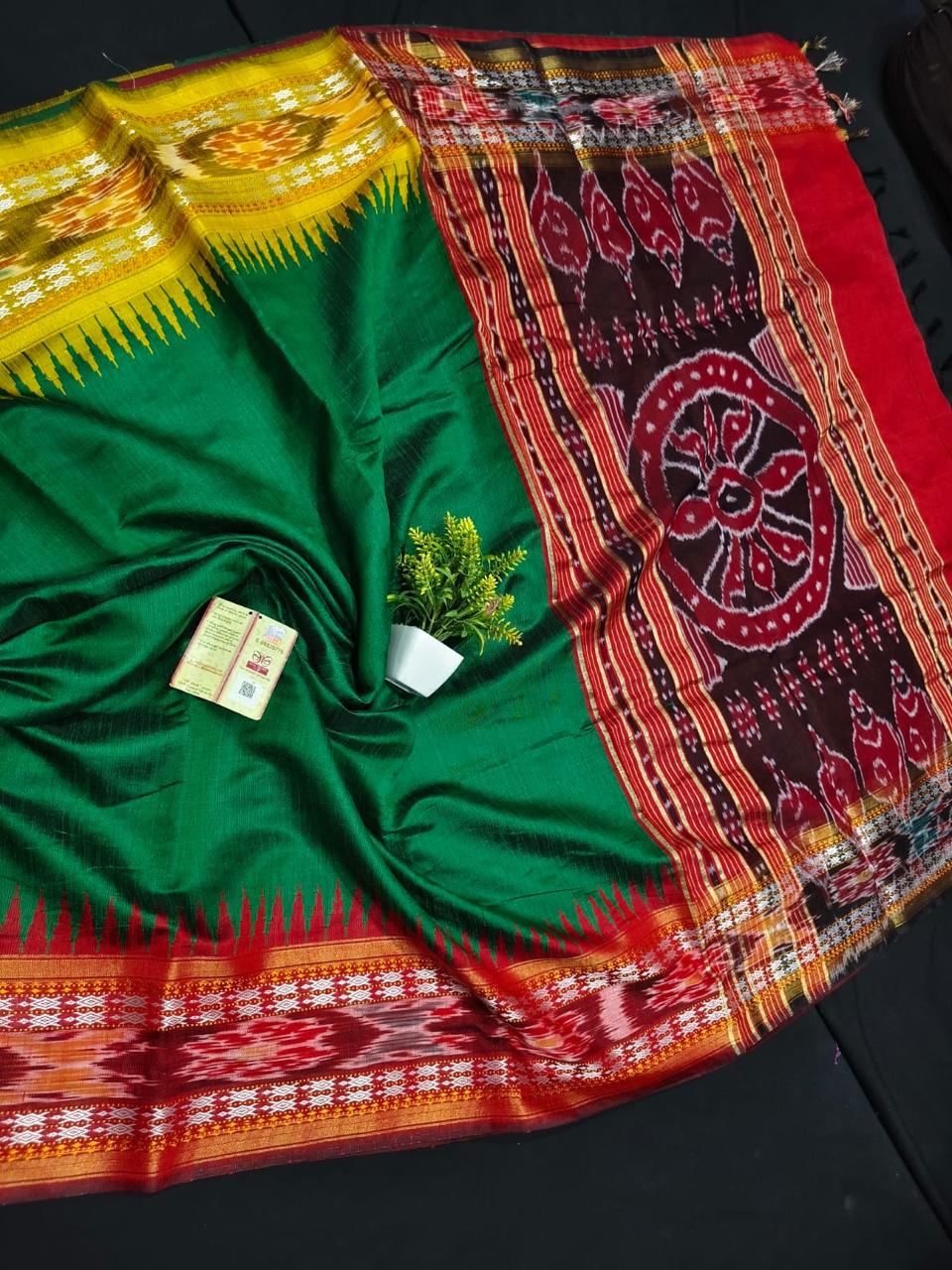 Designer Ikkat Silk Saree | Authentic Pochampally Pattu