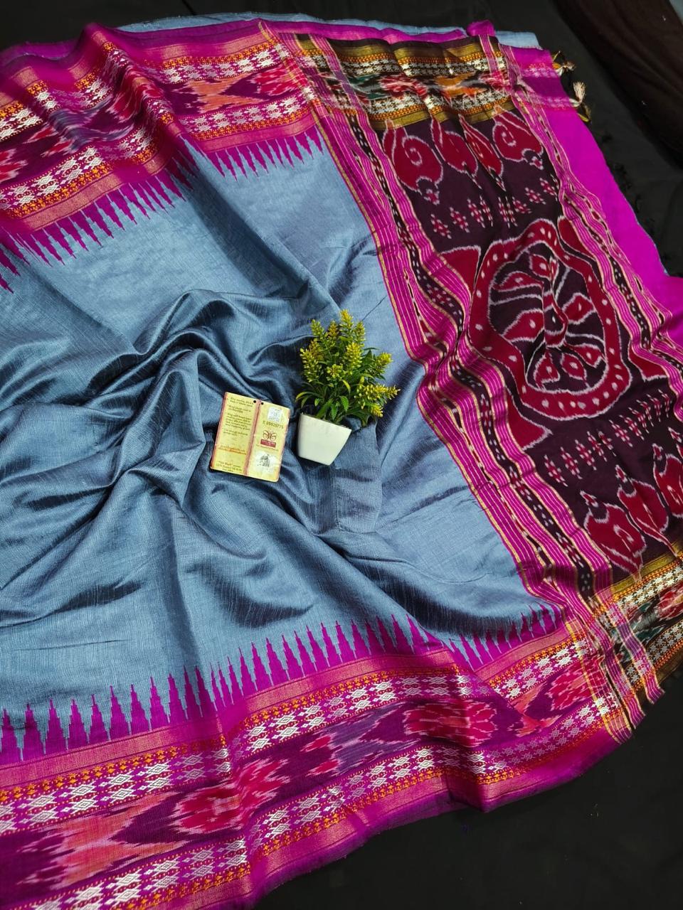 Designer Ikkat Silk Saree | Authentic Pochampally Pattu