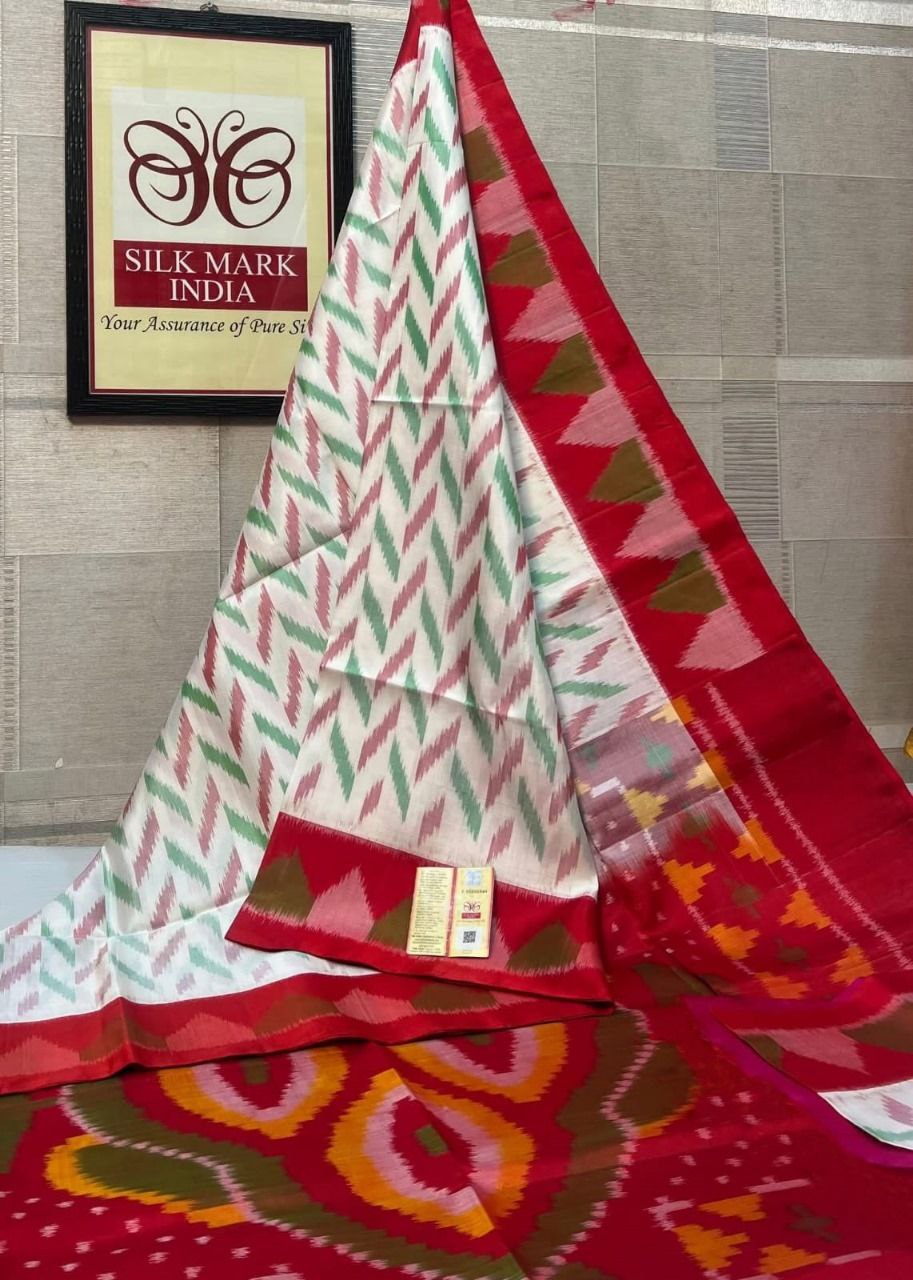 Designer Ikkat Silk Saree | Authentic Pochampally Pattu