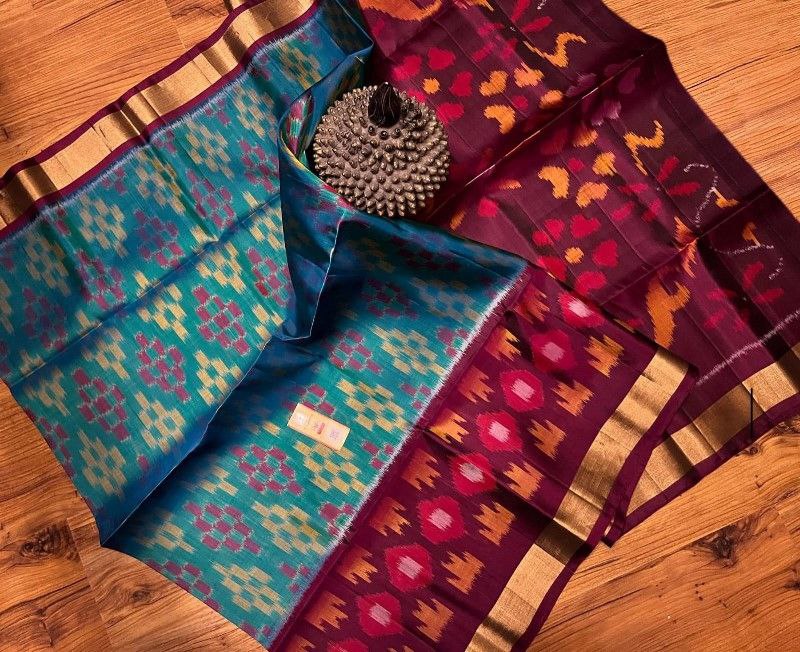 Designer Ikkat Silk Saree | Authentic Pochampally Pattu