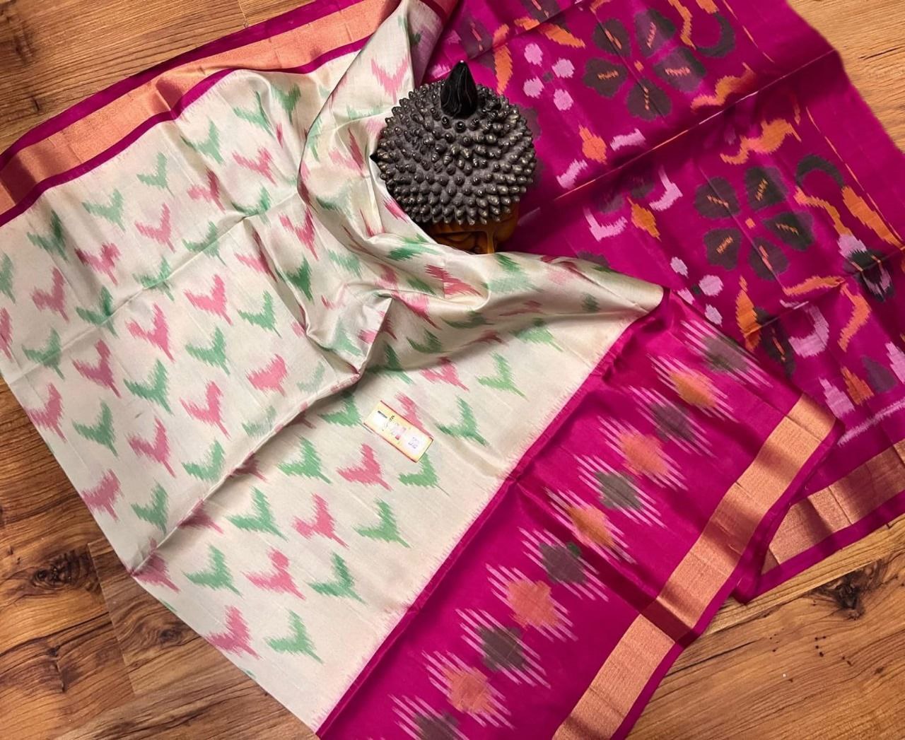 Designer Ikkat Silk Saree | Authentic Pochampally Pattu