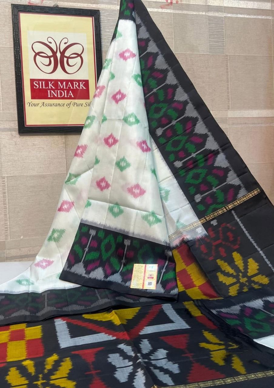 Designer Ikkat Silk Saree | Authentic Pochampally Pattu