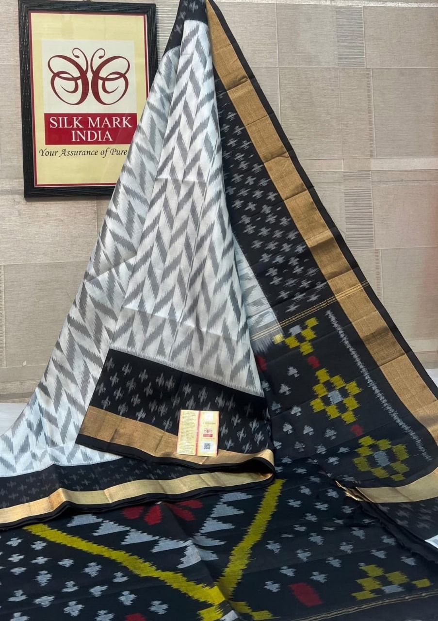 Designer Ikkat Silk Saree | Authentic Pochampally Pattu