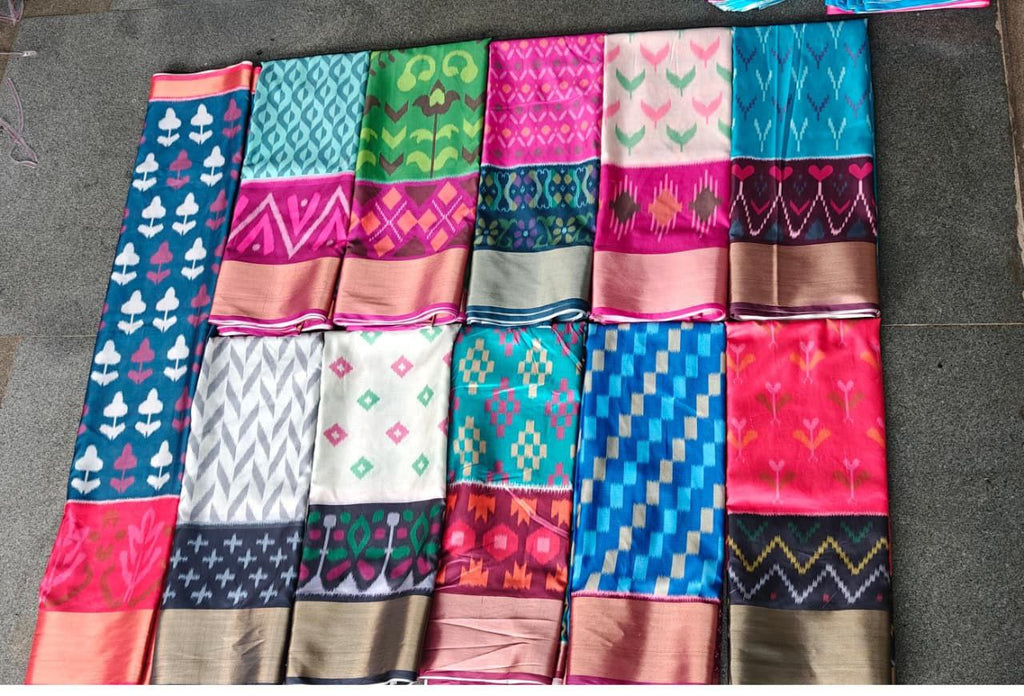 Designer Ikkat Silk Saree | Authentic Pochampally Pattu